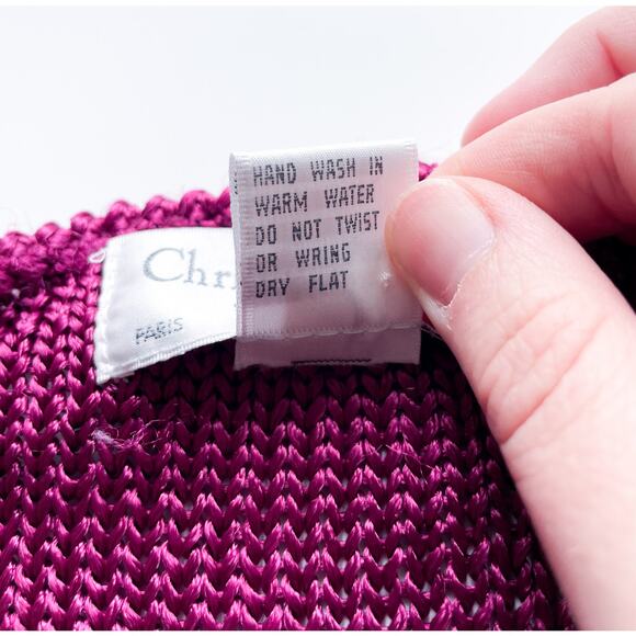 Women's Vintage 80s Christian Dior Separates Slouchy Short Sleeve Sweater Size M - Picture 4 of 8